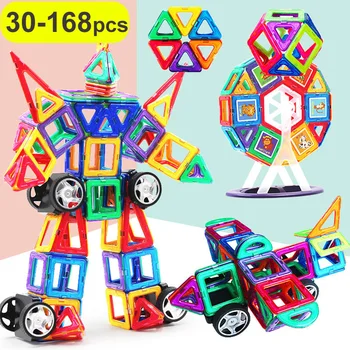 Uued Lapsed Magnetmänguasjade Magnet Disainer Ehitus Seatud Suur Suurus Magnet Ehitusplokid Haridus Mänguasjad Lastele