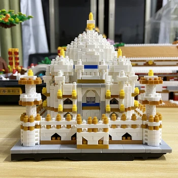 Uus EHITATUD India Mini Taj Mahal 3D Mudel Komplektid Mänguasjad Mikro-mini ehitusplokid Täiskasvanute Ehitus-Set Arhitektuur Tellised