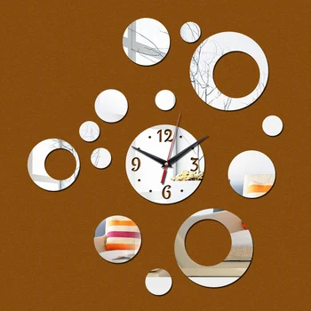 uus Euroopa seina kella horloge quartz watch reloj de viilutatud suured dekoratiivsed kellad akrüül kaasaegne 3d kleebised