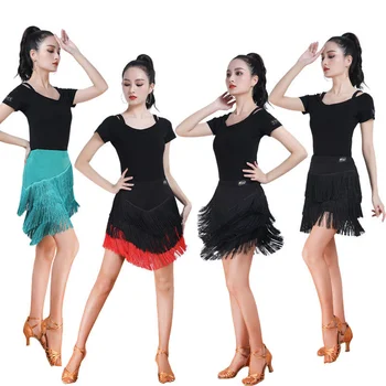 Uus ladina Tantsu Tutt Seelik Naiste Täiskasvanud Kostüüm Lühike Seelik Alt Seelik ladina Tava Seelik Square Tantsu Kleit Erisoodustuse Rumba