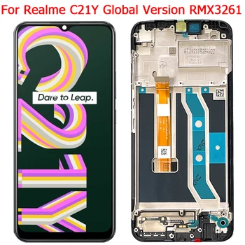 Uus Originaal Jaoks Realme C21Y Globaalne Versioon LCD Ekraan Koos Raami 6.5