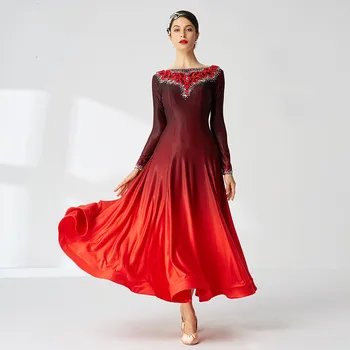 Uus Riiklik standard kaasaegse tantsu riietus suur pendel kleit tava riided tantsusaal tantsu-Valss-M2018
