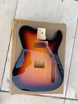 Uus Strat keha topelt õigekirja ST electric guitar assamblee pappel seotud keha pooltooted tele stiilis guitarra barrel kollane värv