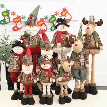 Uusim Jõulud Nukud Puu Decor Uus Aasta Ornament Põhjapõder Lumememm Santa Claus Seisva Mannekeeni Teenetemärgi Jõulukinke