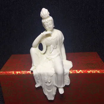 valge suspensioon Istuvas asendis Guanyin kuju Moodsa kunsti skulptuur Kallis Kodu Feng Shui Budismi Kaunistused Kingitus suveniiri