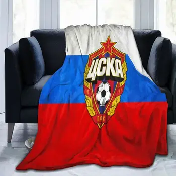 Venemaa Moskva CSKA jalgpalliklubi Logo Print -, Plüüš-Tekk Reisi Matkamine Hotell Restoran Lapp Leht Voodipesu Pehme Tekk