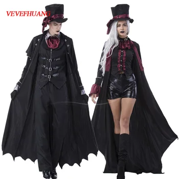 VEVEFHUANG Cosplay Kostüümid Halloween Hirmutav Vampiir, Nõid Kostüüm Täiskasvanud Keskaegseid Victoria Maskeraad Must Kostüüm Meeldib