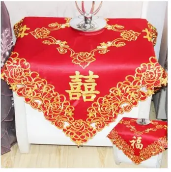 vintage Hiina stiilis pulm punane laudlina dekoratiivne laud katta tolmu-tõend, laud lapiga cabnet