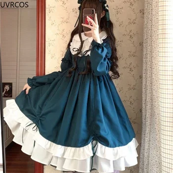 Vintage Victoria Lolita Princess Kleit Naiste Jaapani Pits Vibu Kõrge Vöökoht Peokleidid Kawaii Gooti Tüdruk Halloween Vestidos
