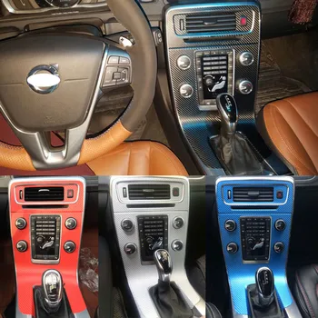 Volvo V60 S60 2011-2018 Interjöör Kesk-juhtpaneel Ukse Käepide 5D süsinikkiust Kleebised Kleebised Auto stiil Accessorie