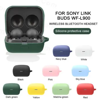 Värviline Õhuke Silikoonist Kõrvaklappide Puhul SONY Link Pungad WF-L900 Bluetooth Kõrvaklapid Anti-tolmu Juhul kaetakse Karabiin Sony