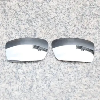 Wholesales E. O. S Polariseeritud Täiustatud Asendamine Läätsed Oakley Gascan Päikeseprillid - Silver Chrome Polariseeritud Peegel