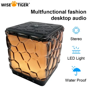 WISETIGER Mini Bluetooth Kõlar Kaasaskantav Veekindel Kõlar LED Valgus Desktop-Audio Traadita Car Audio Väljas Telkimine Kõlar