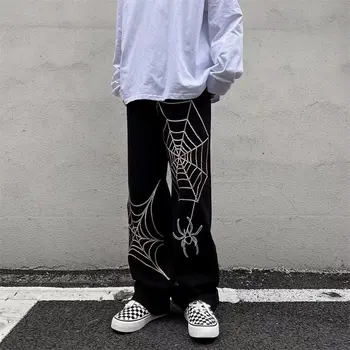 Y2K Spider Kottis Haaremi Püksid Streetwear Mehed 2022 Hip-Hop Vabaaja Püksid Mood Mees anime cargo püksid y2k mehed Jaapani Fashio