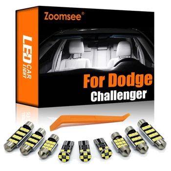 Zoomsee 13Pcs Salongi LED Light Kit For Dodge Challenger 2008-2016 2017 2018 2019 2020 2021 2022 Auto Pirn Dome Kaart Pagasiruumi Canbus