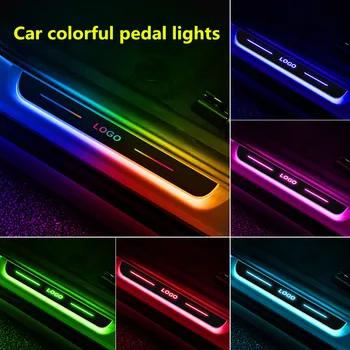 【Kohandatud】Auto ukse lävepakk kerge logo Laser Projektor lambi USB Power Liigub LED Teretulnud Pedaalidega Auto Lohistama Plaat Pedaali nr juhtmestik